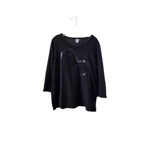 Black Sequin Embellished‎ Top